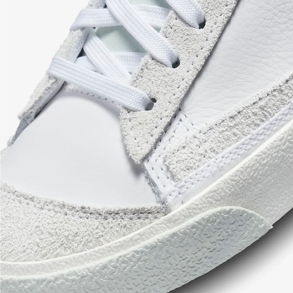 NIB Nike Blazer Mid Pro Club Men’s Sneakers 9.5 White/Light Silver/Safety Orange - Picture 6 of 15
